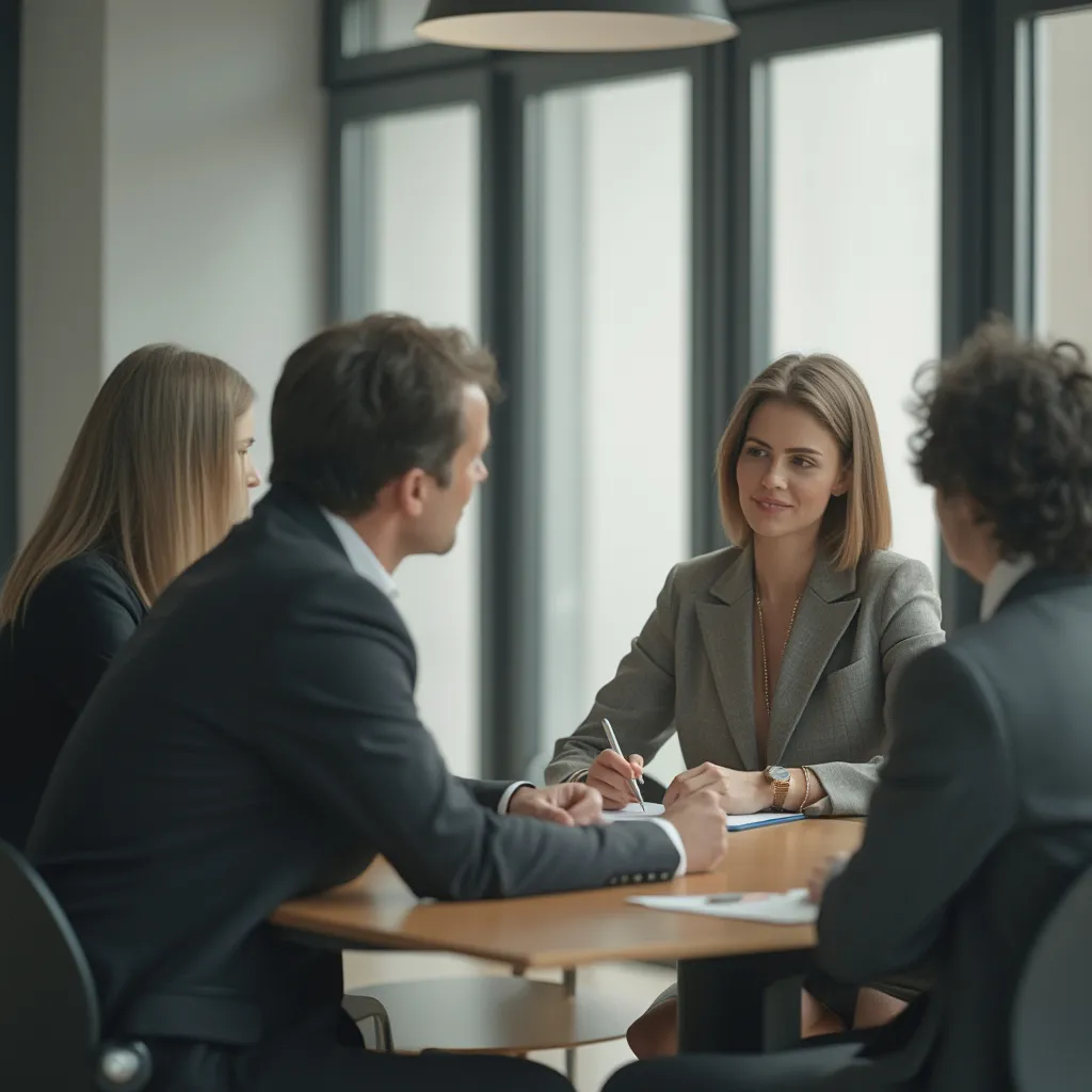 Équipe de consultants élaborant un plan d'action