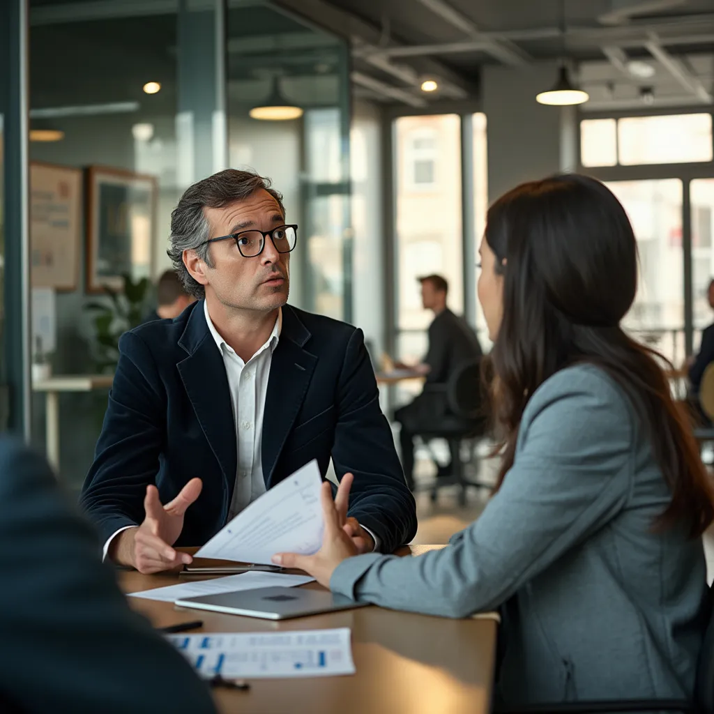 Coach d'affaires en session individuelle avec un client